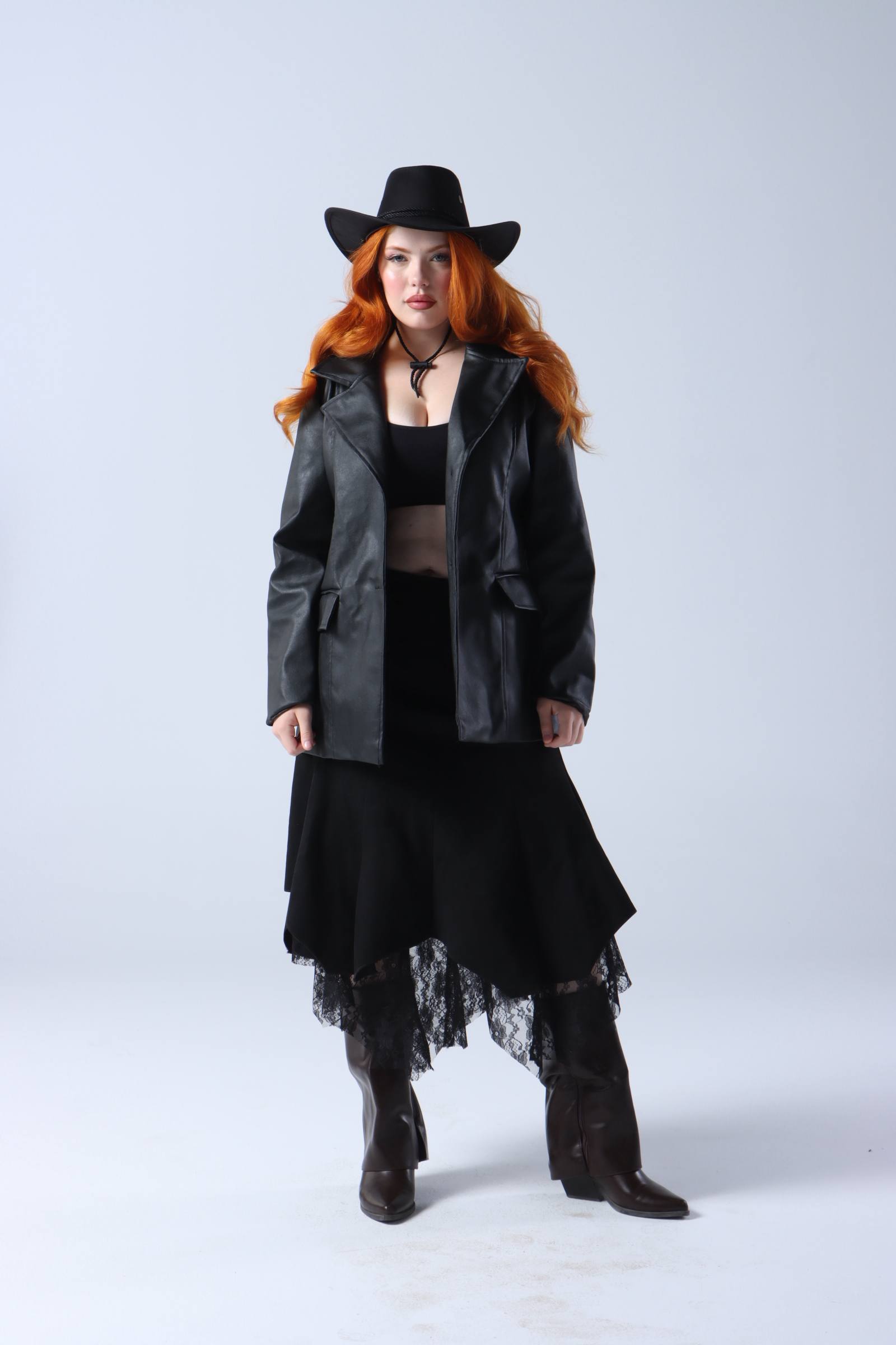 NEXO Oversized leather jacket