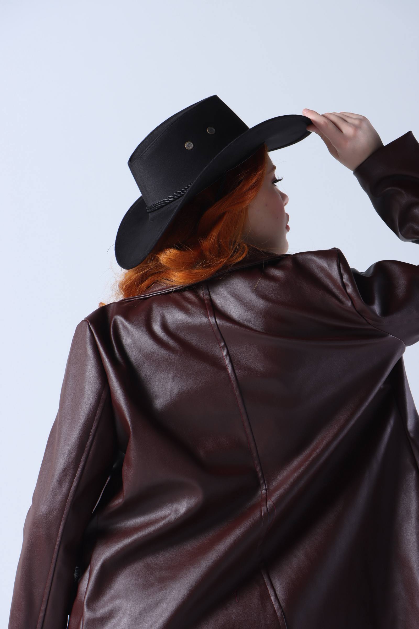 NEXO Oversized leather jacket