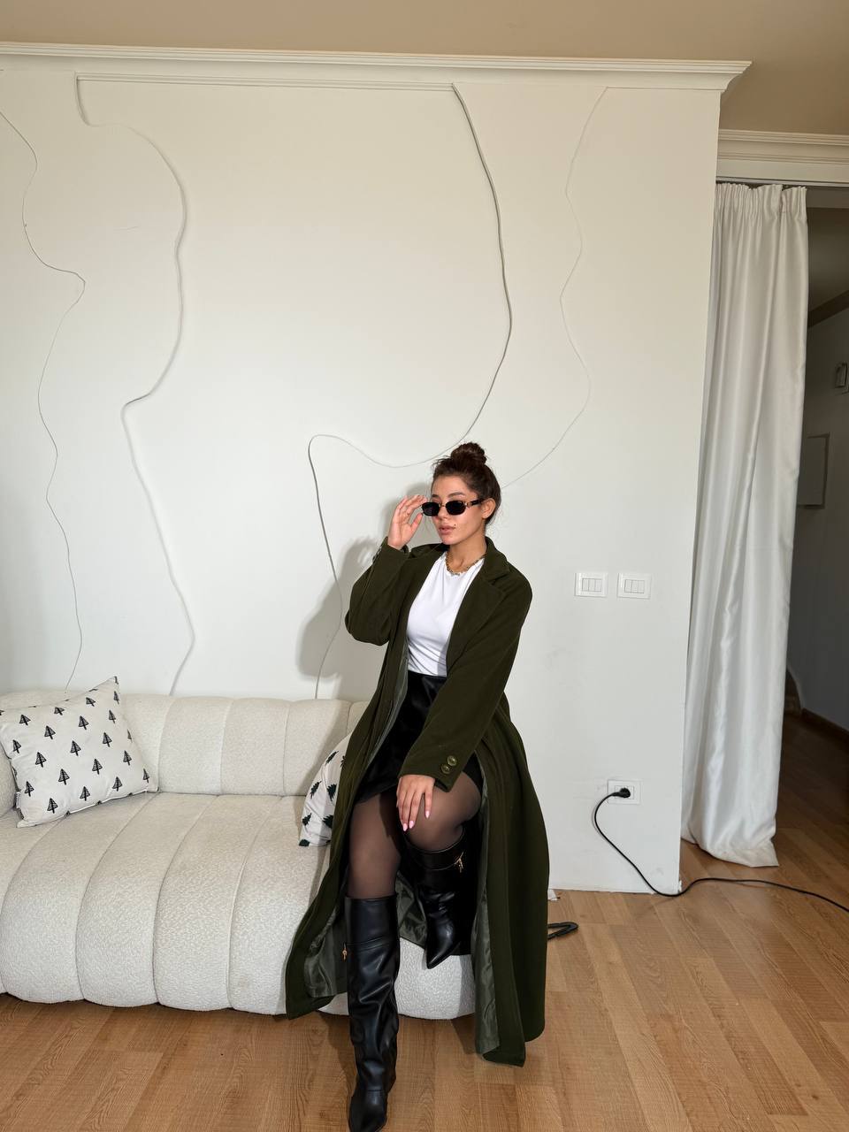 معطف صوف طويل من NEXO