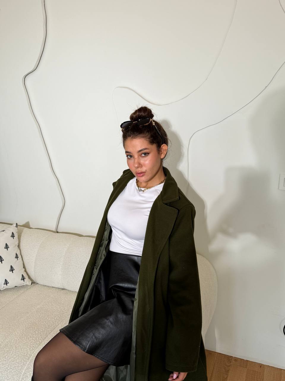 معطف صوف طويل من NEXO