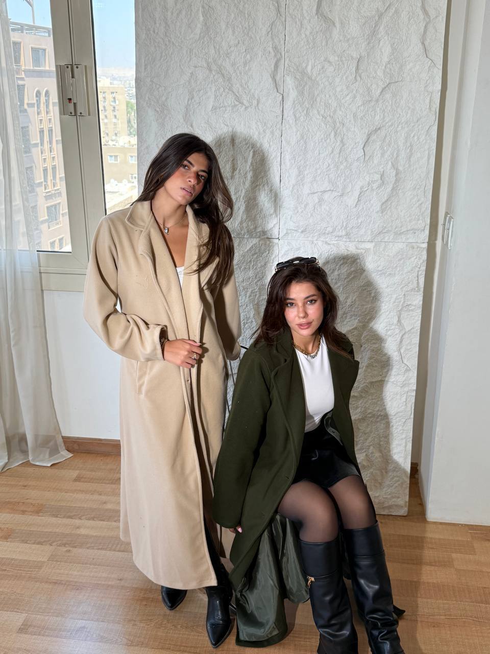 معطف صوف طويل من NEXO