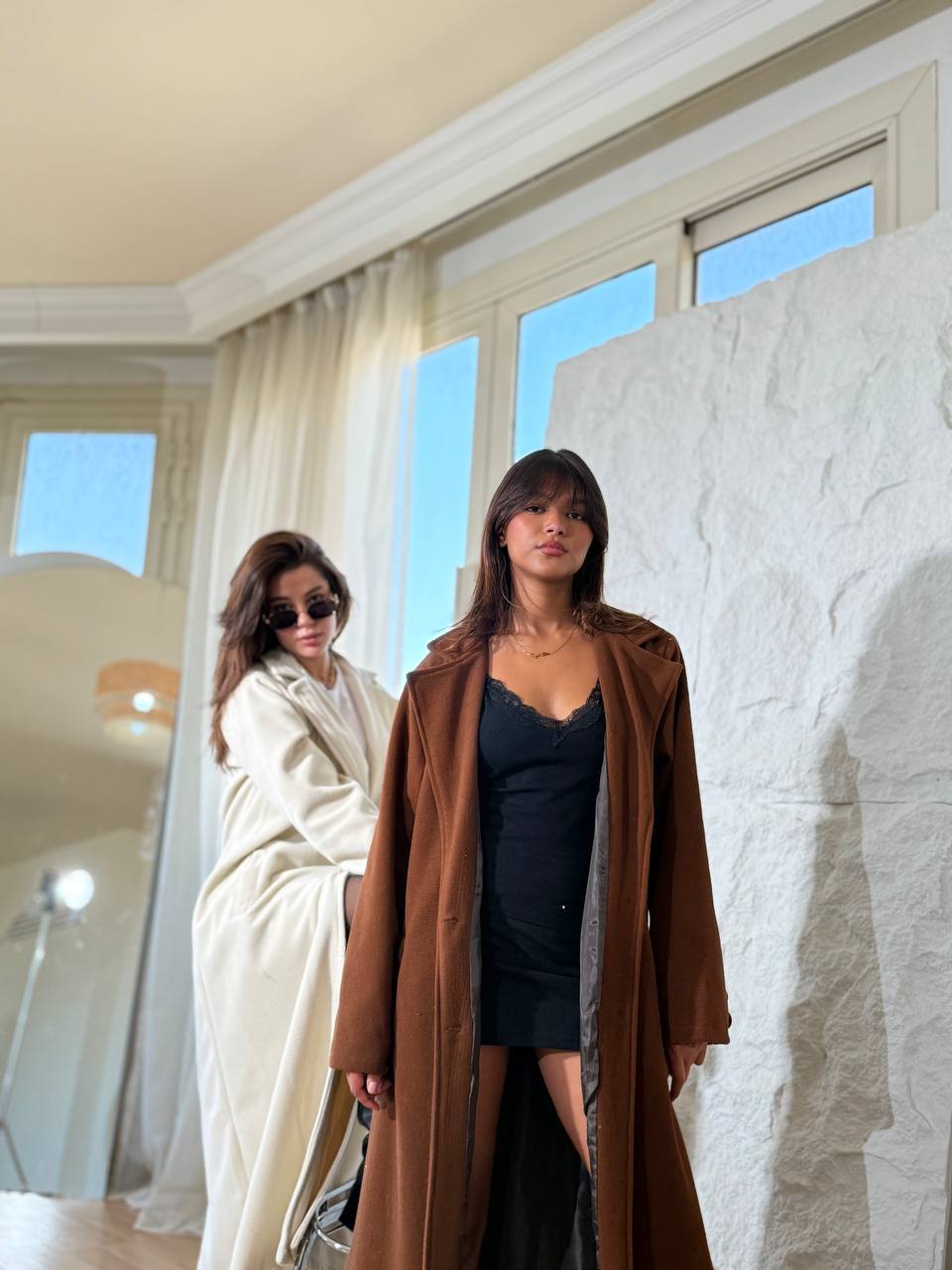 معطف صوف طويل من NEXO