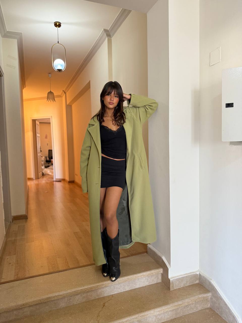 معطف صوف طويل من NEXO