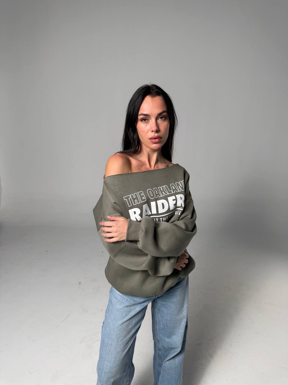 NEXO Off-shoulder hoodie