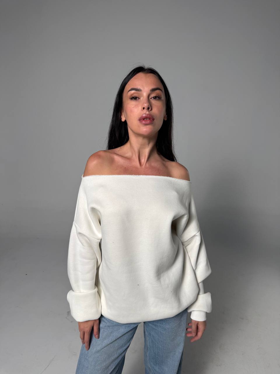 NEXO Off-shoulder hoodie