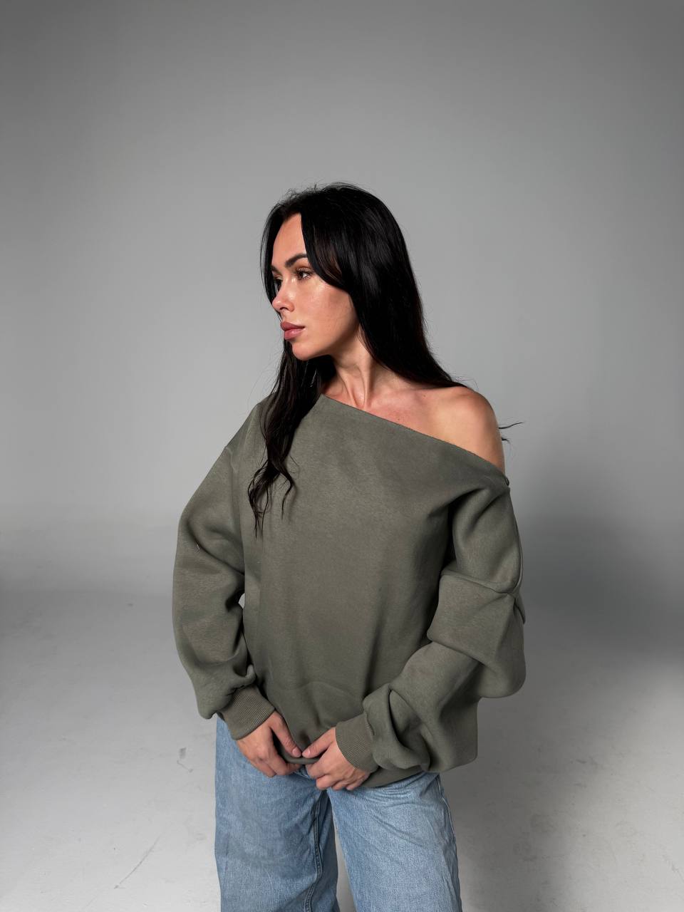 NEXO Off-shoulder hoodie