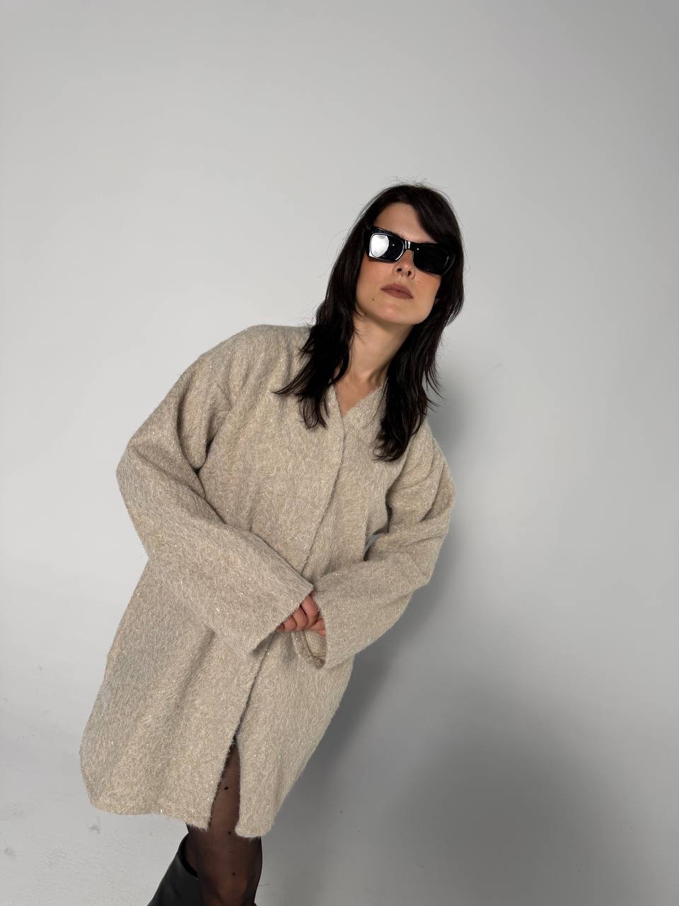 NEXO mohair wool coat