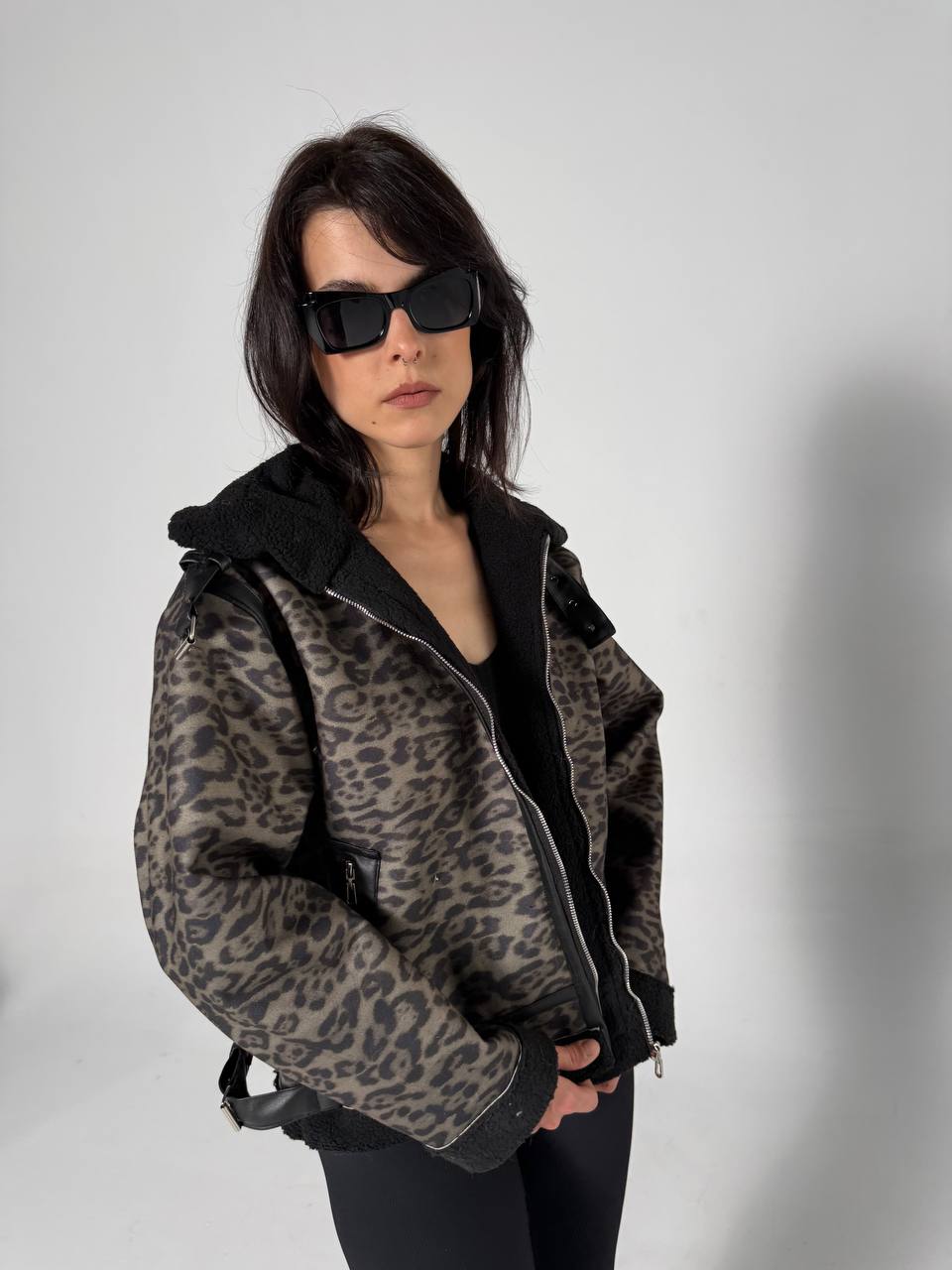 NEXO wool fur jacket