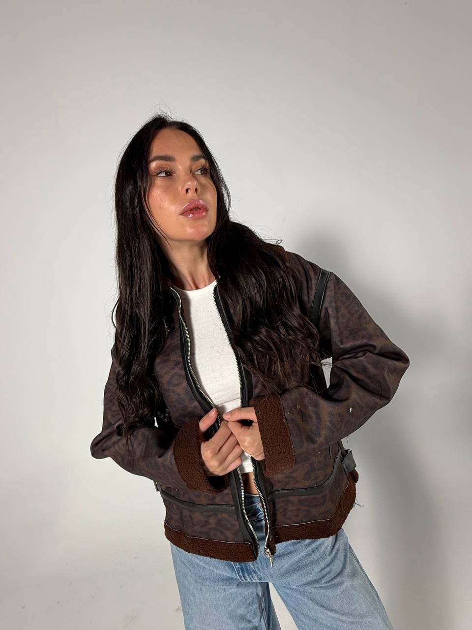 NEXO wool fur jacket