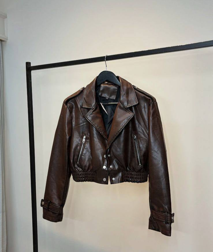 Nexo brown leather jacket