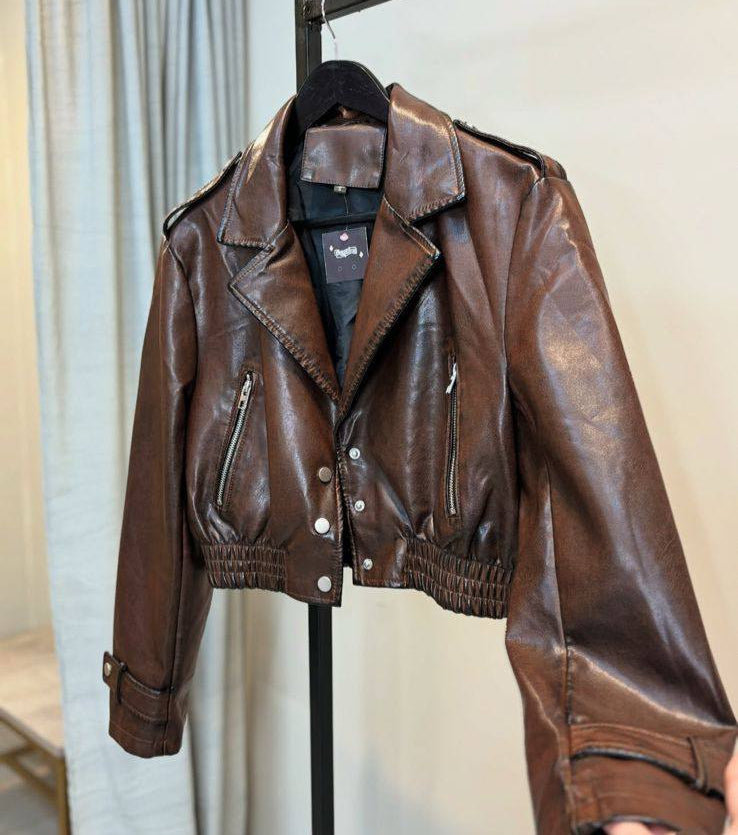 Nexo brown leather jacket